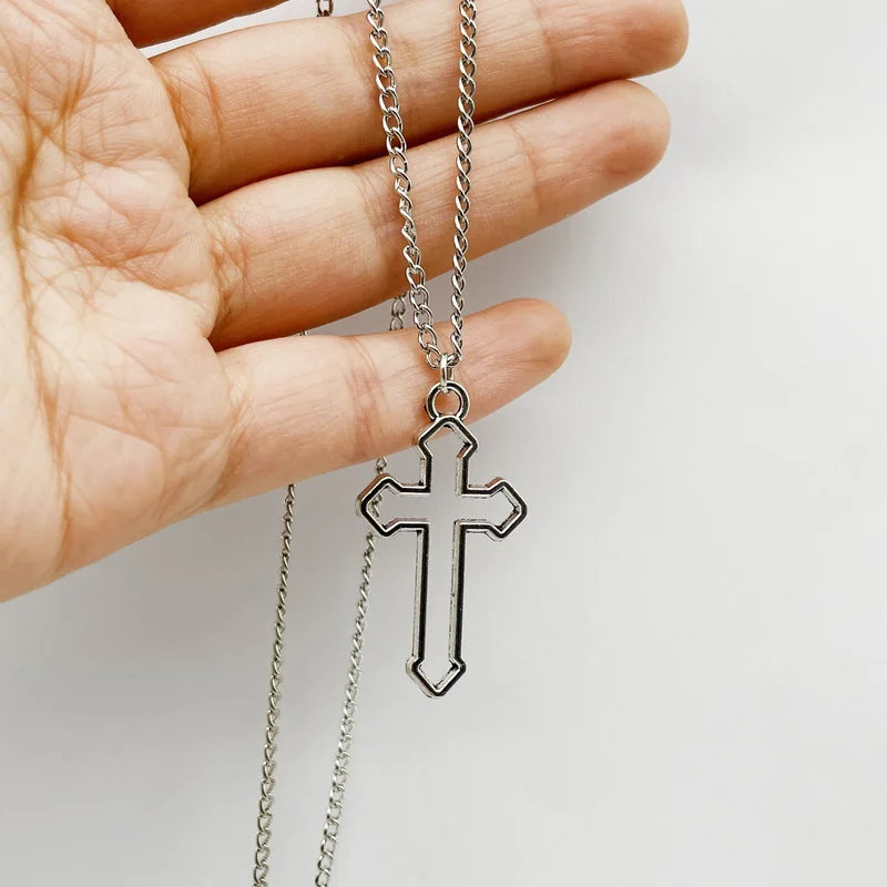 Holibanna Cross Necklace Men Necklace Punk Choker Necklaces Flame Cross  Necklaces Streetwear Cool Rock Clavicle Chain Necklace for Hip Hop Male  Female Lovers Letter Necklace Mens Necklaces