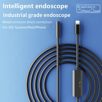 Endoscope Camera For iPhone APPLE Lightning 8MM Cars Endoscopic IP68 Waterproof 8 LEDs Borescope Inspection iPhone14 iPad iOS 1