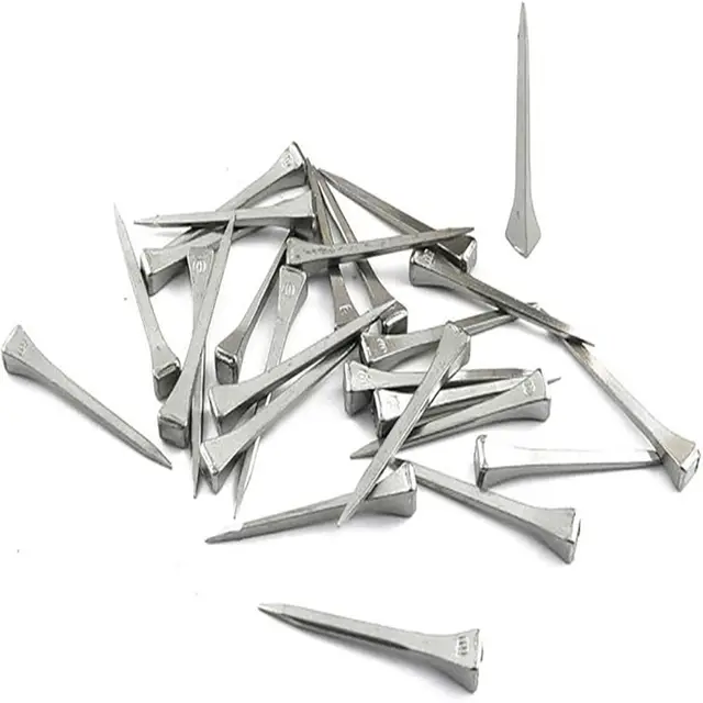 100Pcs Durable E2/E3/E4/E5/E6/E7/E8 Horseshoe Nails Steel Harness Repair Horse Shoe Nails Hoof Nails Horse Riding Supplies 3