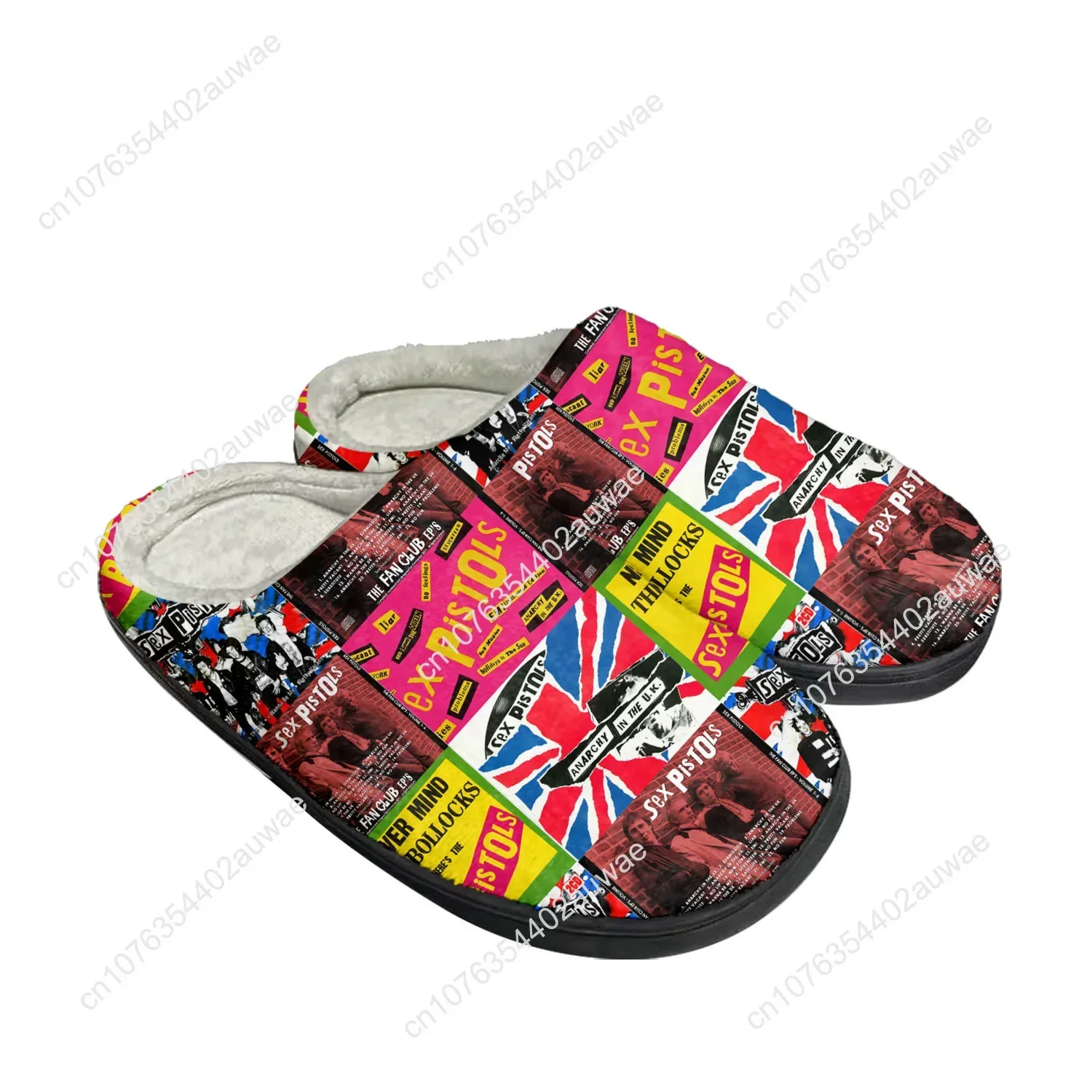 Sex Pistols Home Cotton Slippers High Quality Mens Womens Youth Boy Girl Plush Bedroom Keep Warm Shoes Custom Thermal Slipper