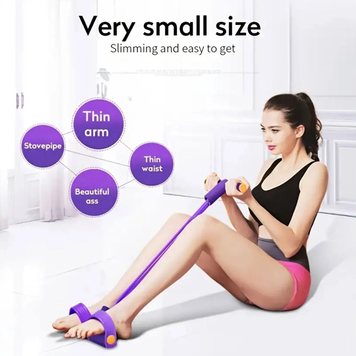 Pedal Puller Sit Up Assist Tension Belt Leg Beautizer Home Use Foot Pulling Rope