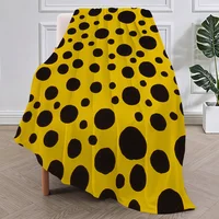 Art Fashion Pattern Blanket Plush Nap Sofa rug for Living Y-Yayoi-K-Kusama Room Office Bedroom Birthday Home Travel Kid Gifts 1