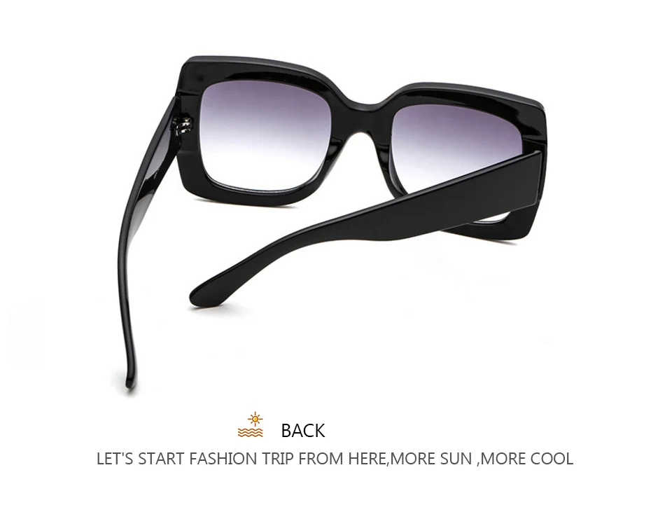 Yoovos Oversized Sunglasses For Women Square Vintage Designer Shades_voghion.com