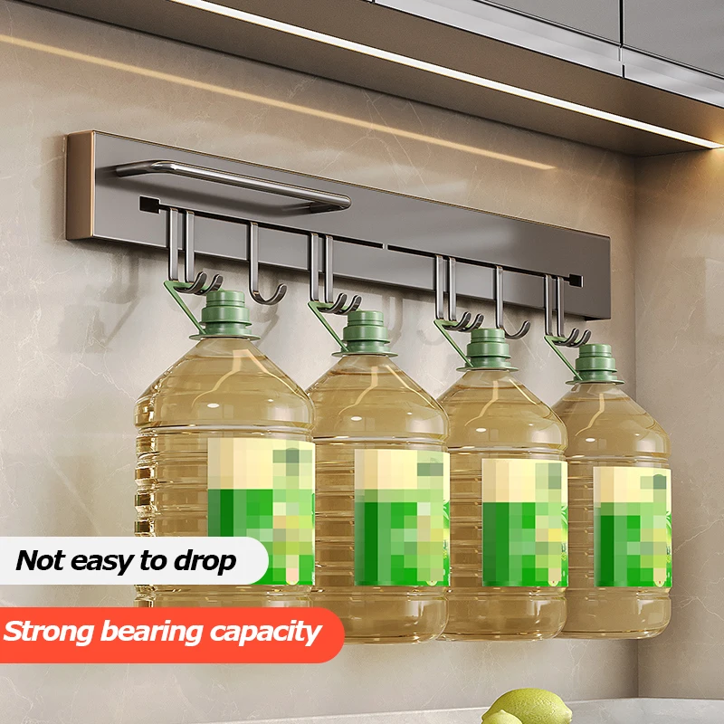 Stainless Steel Cleanup Hanging Spoon Holder Wall Kitchen Storage Supplies Knife Stand Hook Organizer Kitchen Novel Accessories 3