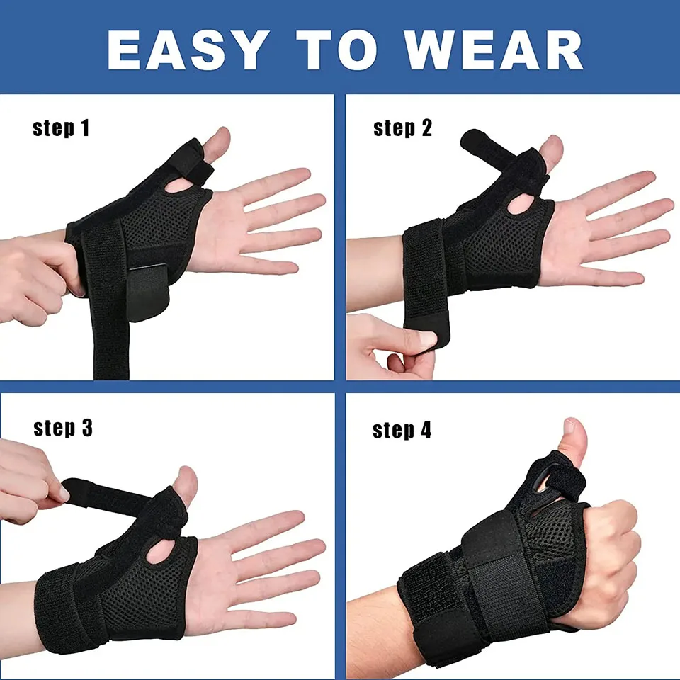 Thumb Wrist Brace Wraps 1Pcs Carpal Tunnel Arthritis Tendonitis Sprain Wristband Wrist Support Bandage Sports Gym Hand Protector