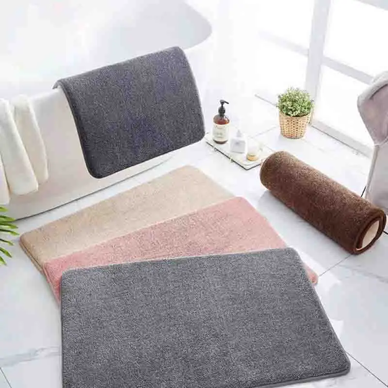 Floor Mat 60X90CM Super Absorbent Floor Bathroom Antislip Velvet Door Mat Dries Quickly Soft Washable Machine Wash Home Decoration