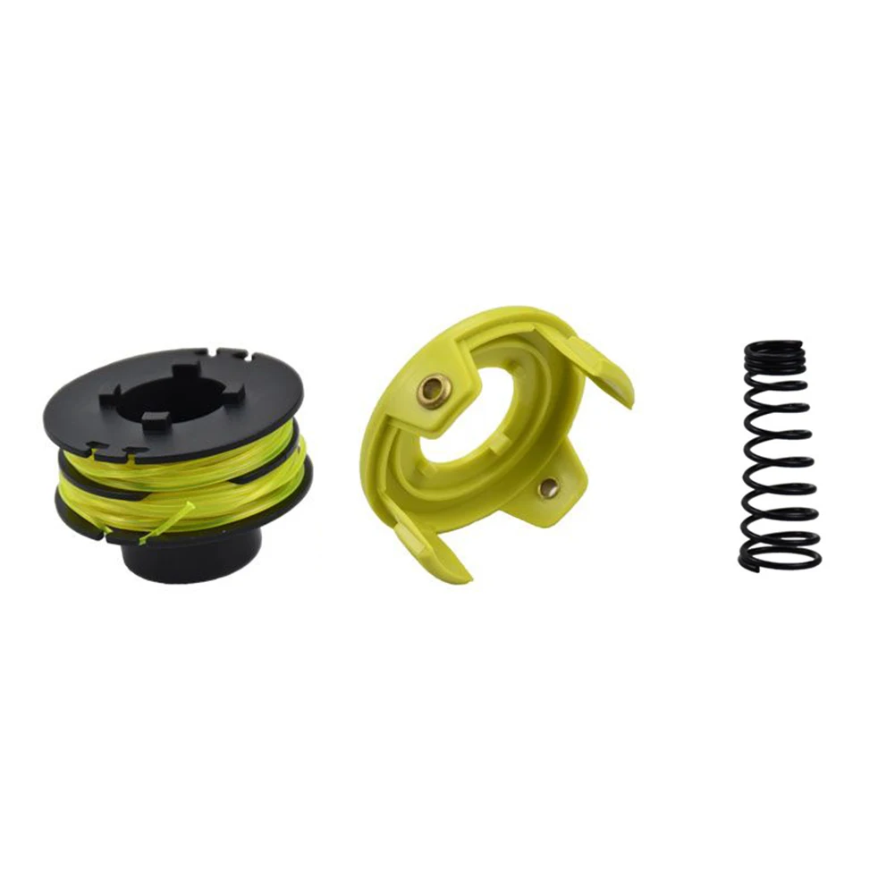 Trimmer Spool Line Plastic Cover Spring Set ForRyobi RAC118 1.2MM Spool RLT3525S Replacement Spools Scap Garden Trimmer Tool