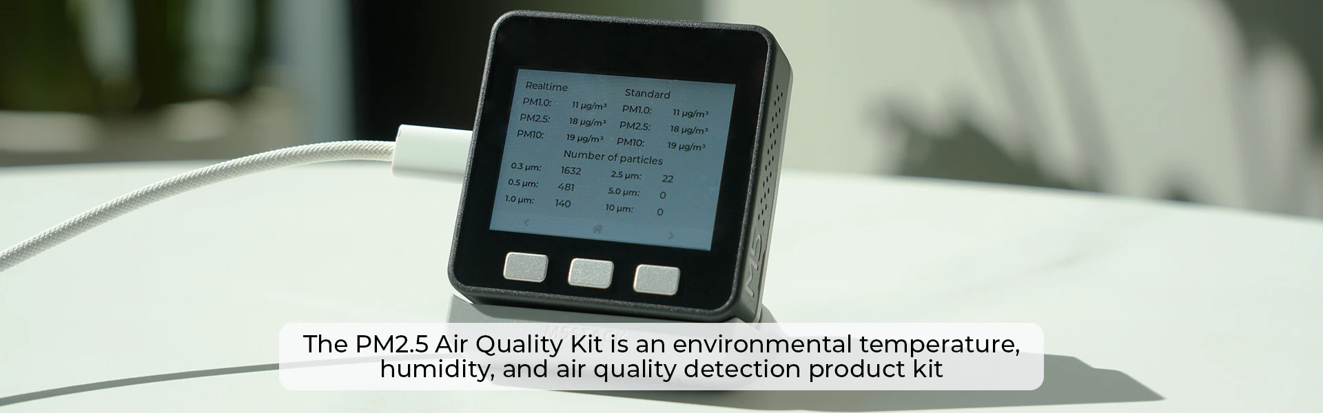 Official PM2.5 Air Quality Kit (PMSA003 + SHT30)