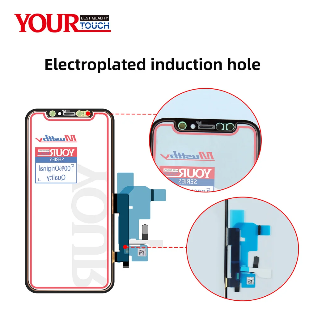 Musttby 5pcs OEM Front Outer Touch Screen Digitizer Glass With OCA Goose Hollow Replacement For iPhone X Xs 11 12 pro max Sensor