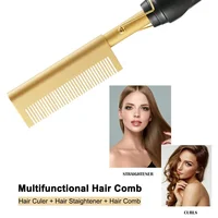 Hot Comb Hair Straightener Brush Hot Comb Pressing Electric Heat Electric Hair Brushes Styling Tools Cepillo Alisador De Cabello 3
