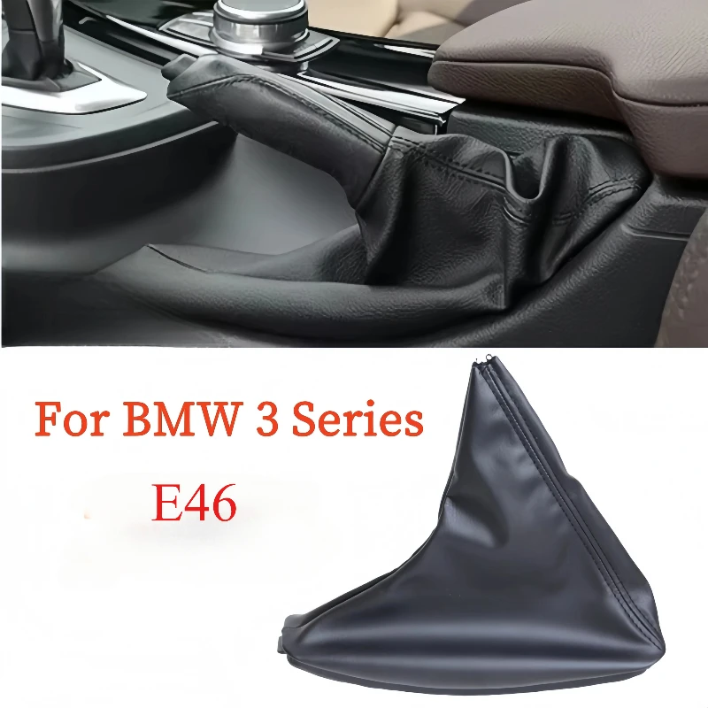 Hand Brake Cover Car Interior Accessories Leather Interior Center Manual Handbrake Gaiter Boot Cover for BMW 3 Series E46 1997-2006