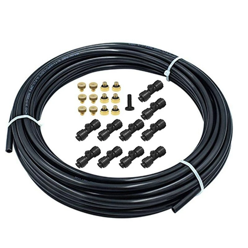

2 Set 1/4 Inch Slip-Lock Misting Nozzles Kit Fog Nozzles For Patio Misting System Cooling System Garden Water Mister