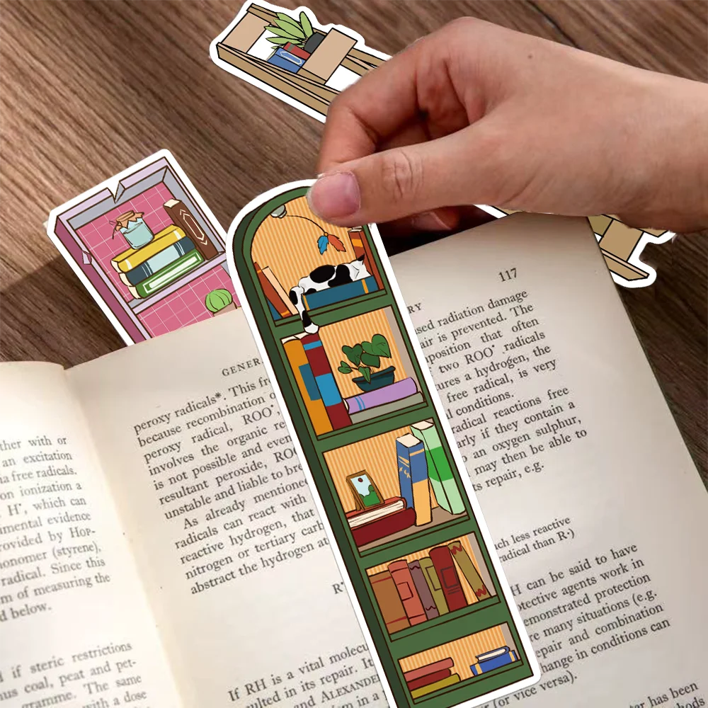cat bookmarks cartoon cabinet decoration reading book marking student creative gift DIY paper card page marker bookmarks 30pcs