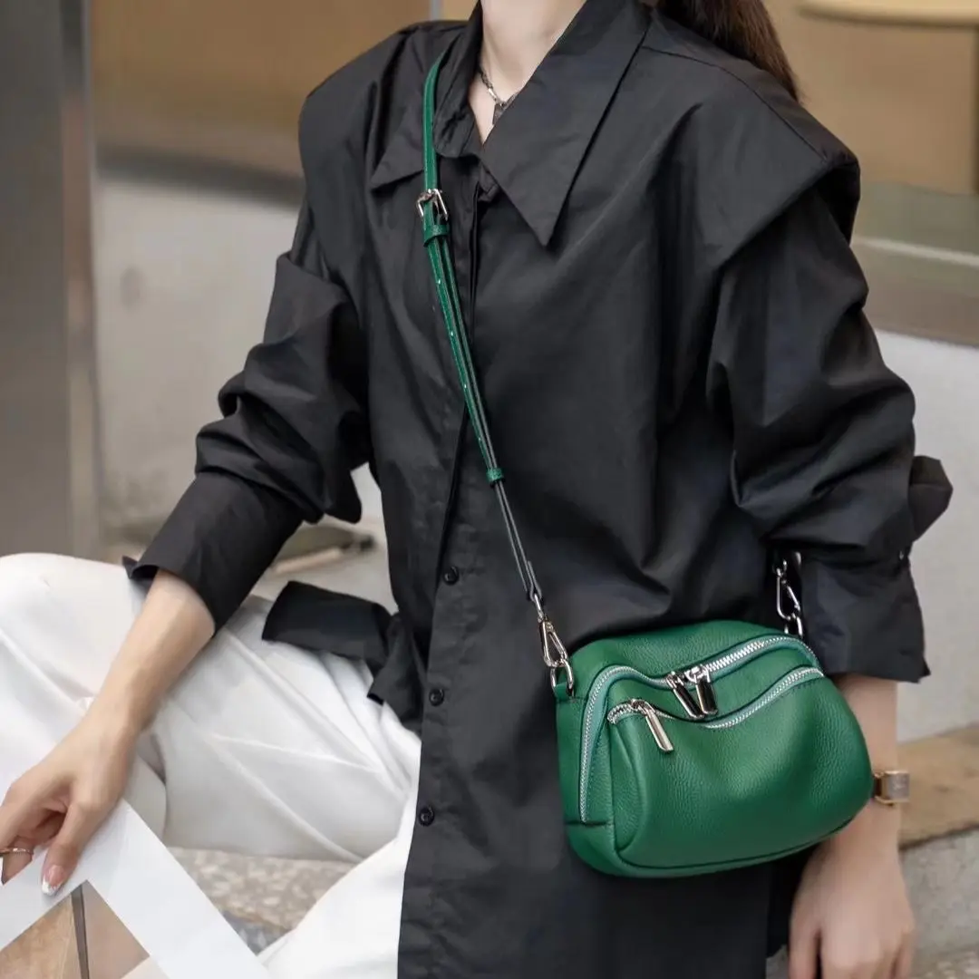 TOGO Genuine Leather Pillow Crossbody Bag