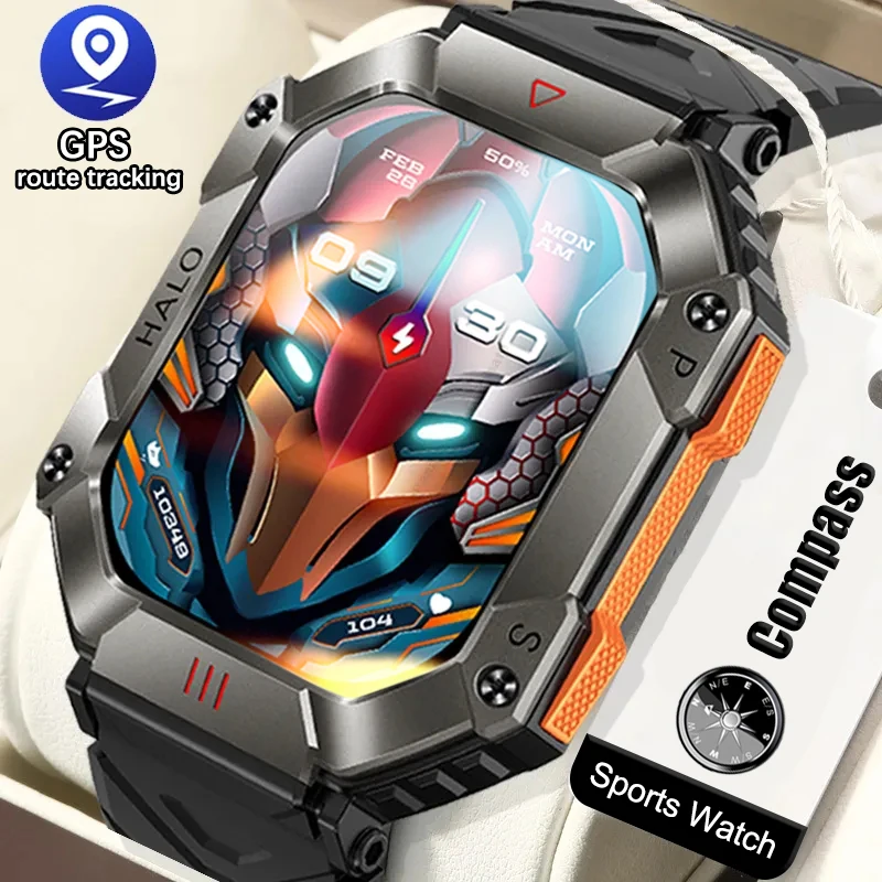 

2024 New Bluetooth Call Smart Watch Men GPS Route Tracking 650mAh Outdoor Sports Fitness Heart Rate Health Monitor Smartwatches