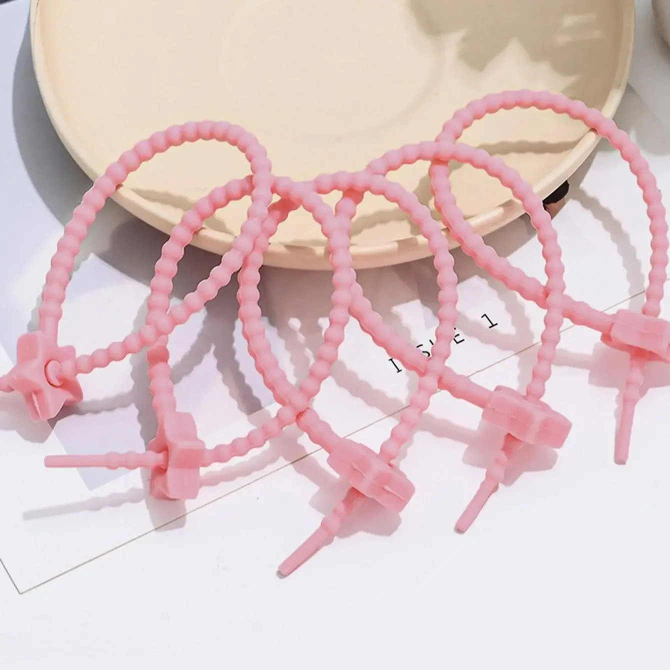 10pcs Pendant Keychain Silicone Strap DIY Clothing Bag Mobile Accessories Rope