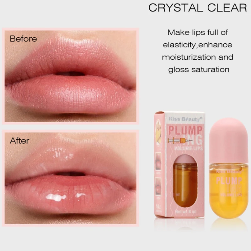 Long Lip Plumper Oil Lasting Instant Lip Sleeping Mask Serum Collagen Volume Increases lip makeup,lip plumper