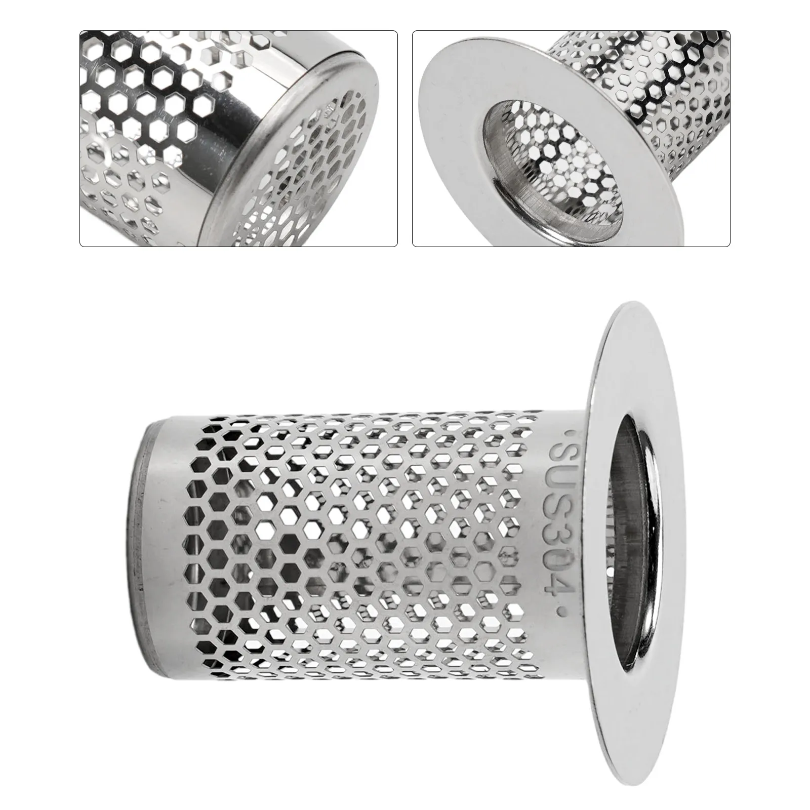 Brand New Drain Strainer Sink Filter Hair Catcher Kitchen Replacement Rust Resistant Stainless Steel Stopper Basket Waste Plug