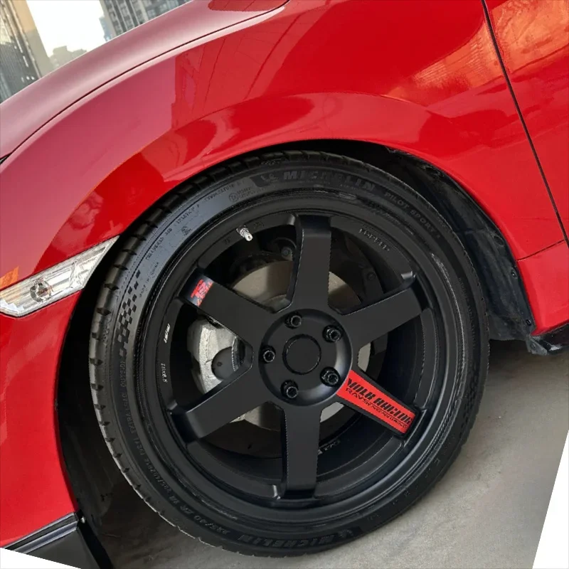 4PCS 자동차 휠 림 스티커 - 방수 비닐 교체 스트립 17 18 인치 허브 장식