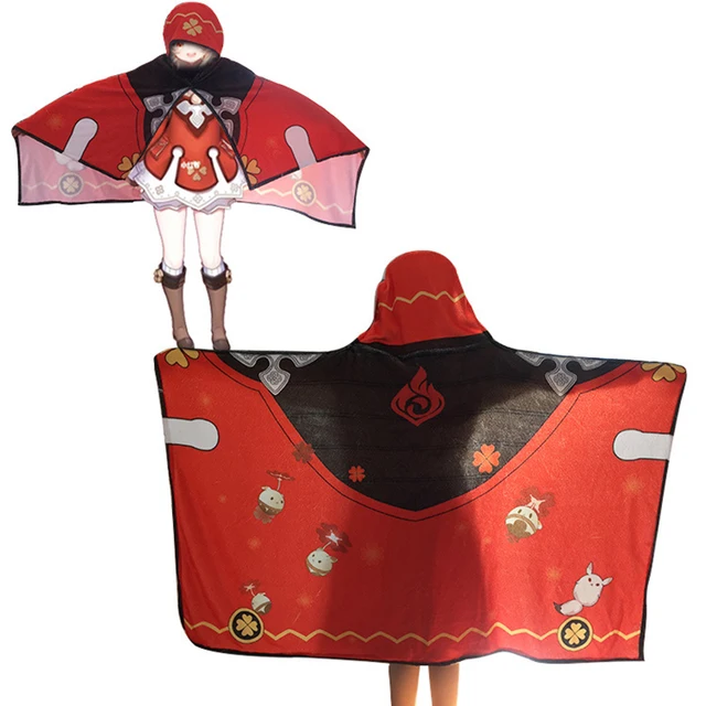 Genshin Impact Cryo Abyss Mage Cloak Cape Cosplay Flannel Costume