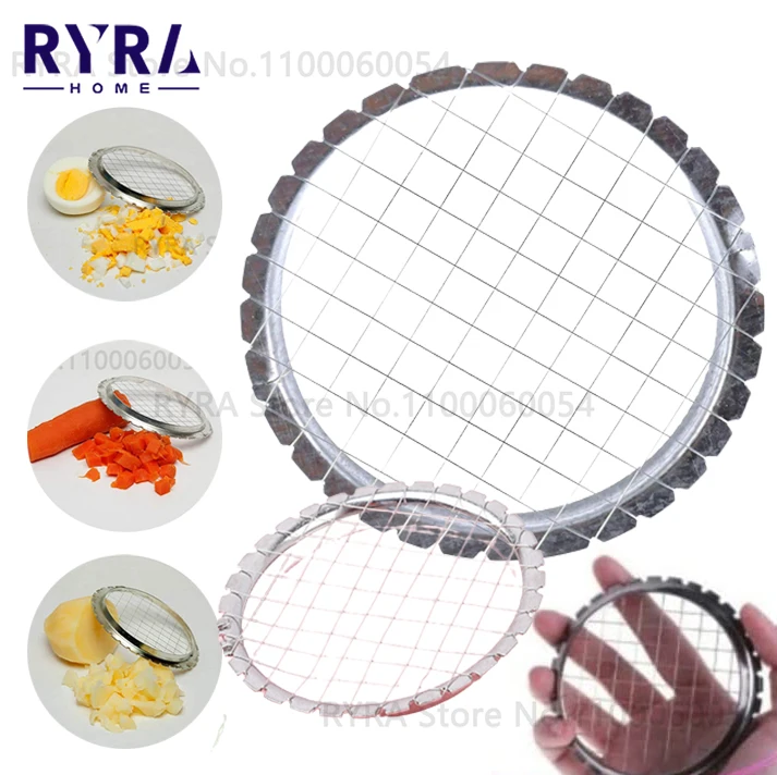 Kitchen Egg Chopper Potato Slicer Stainless Steel Fruit Vegetable Salad Cube Grid Egg Cutter Device Accessories Gadgets Tools