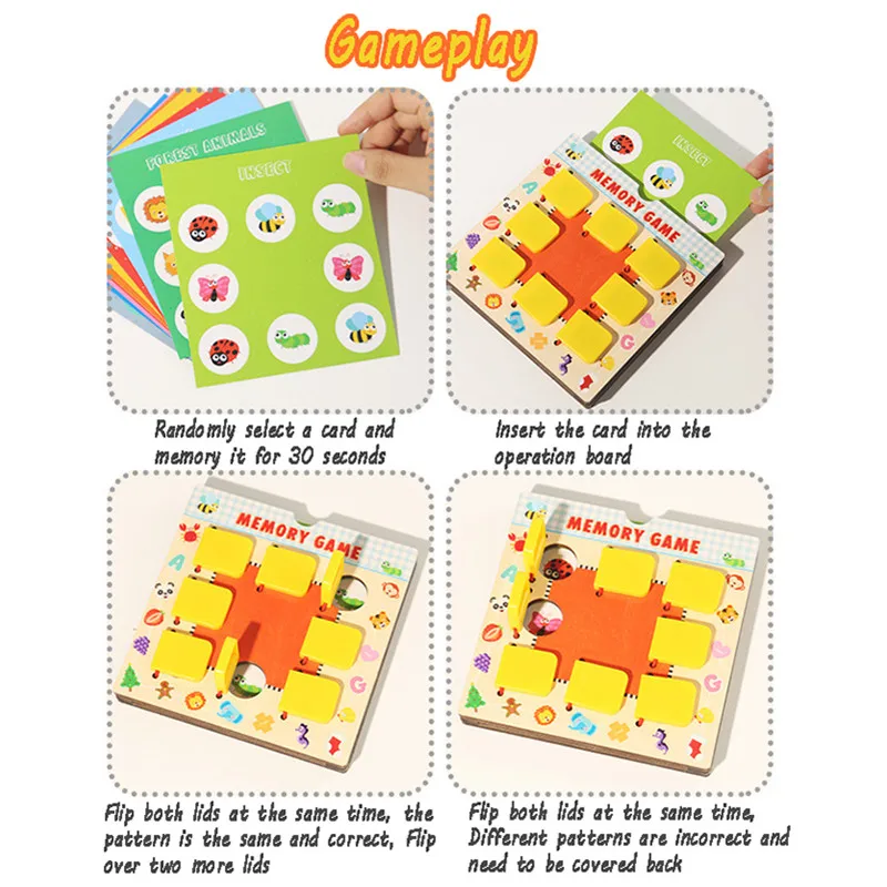 Montessori Memory Board Game: Creative Logic and Brain Development Toy