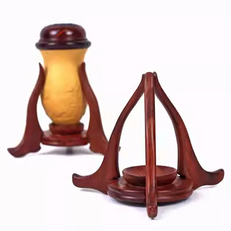 Solid Wood Bracket with Bottom Bracket, Crystal Ball Ornament Base, Chicken Wing, Triangle Frame