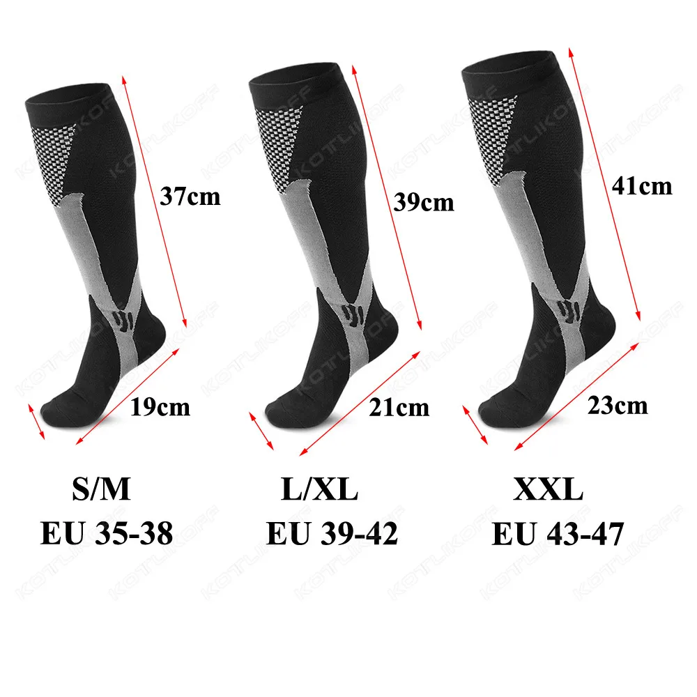 Compression Stockings Pad 2PCS Blood Circulation Promotion Slimming Running Anti-Fatigue Men Women Varicose Veins Socks Cushion