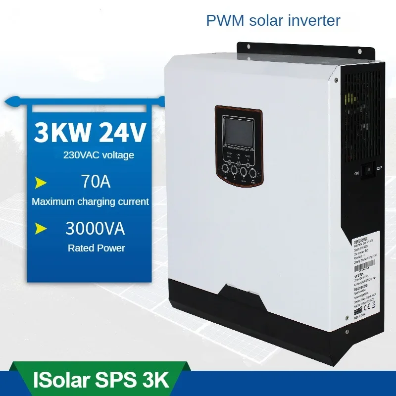 ISolar-SPS-3KW solar inverter 3KVA reverse control integrated machine 24V220VAC/70APWM charging controller