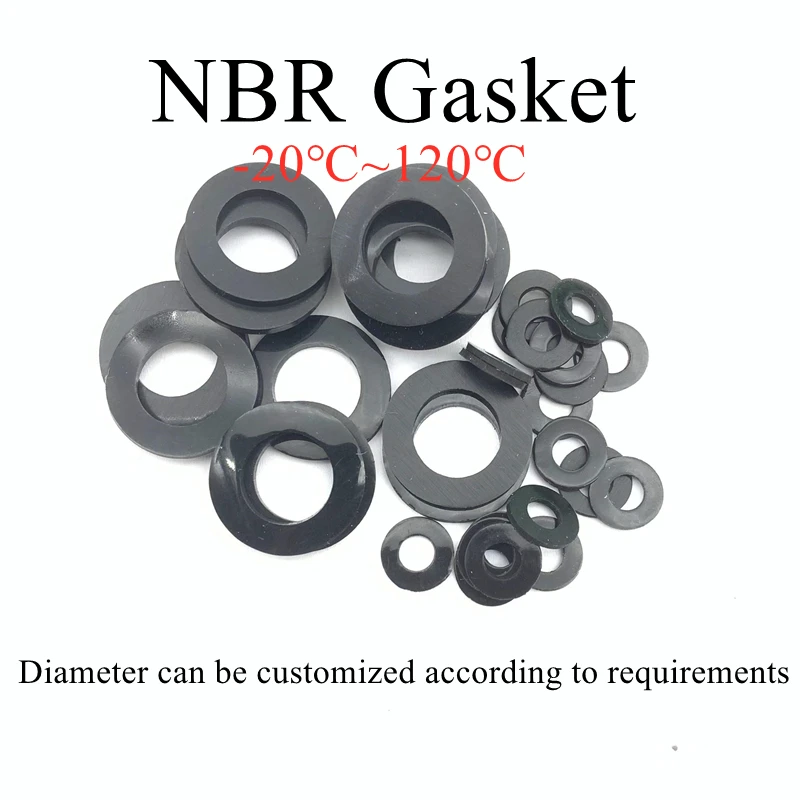 

10pcs NBR Black O-ring Nitrile Rubber Sealing Ring Soft Rubber Seal Gaskets Heat Resistant High Temperature Machine Gaskets Ring