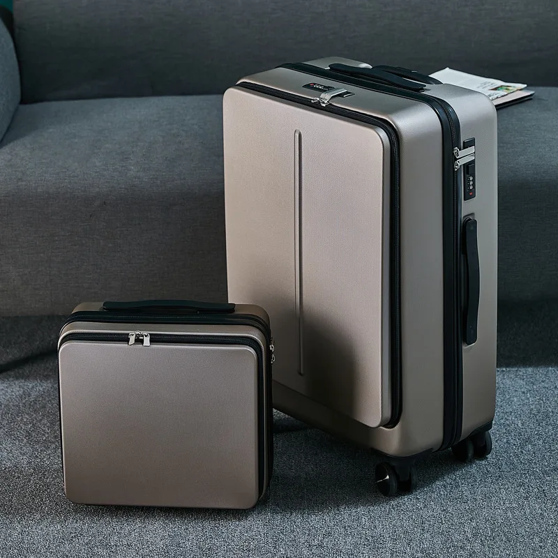 20"24"inch Rolling Luggage with Laptop Bag Business Travel Suitcase Case Men Universal Wheel Trolley PC Box Trolley Luggage pull bar suitcase