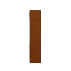 Elegant PU Leather Pen Case with Elastic Closure - Stylish and Portable Stationery for Office, School, or Meetings (Brown)