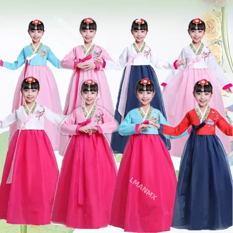 Korean Hanbok Costume Children's Hanbok Girls Boy Dance Ethnic Minority Performance Costume Men women National Costume Kid Dress