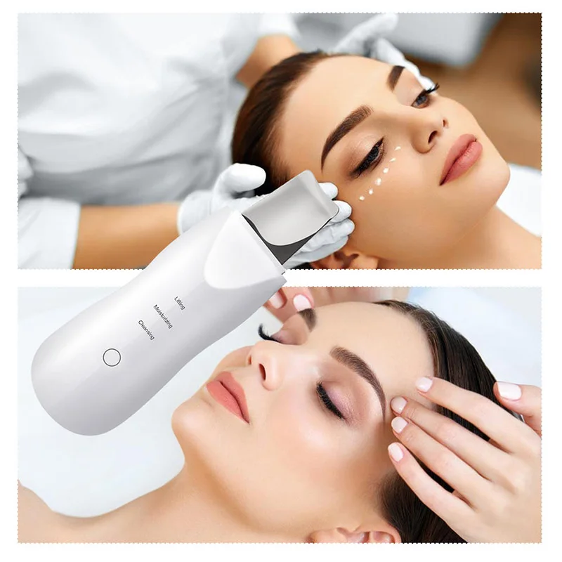 Professional Airbrush Skin Care Beauty Machine Exfoliating Facial Peeling Ultrasonic Cleaning Skin Scrubber professional ultrasonic skin scrubber exfoliating shovel facial ultrasonic palette blackhead remover led peeling shovel machine