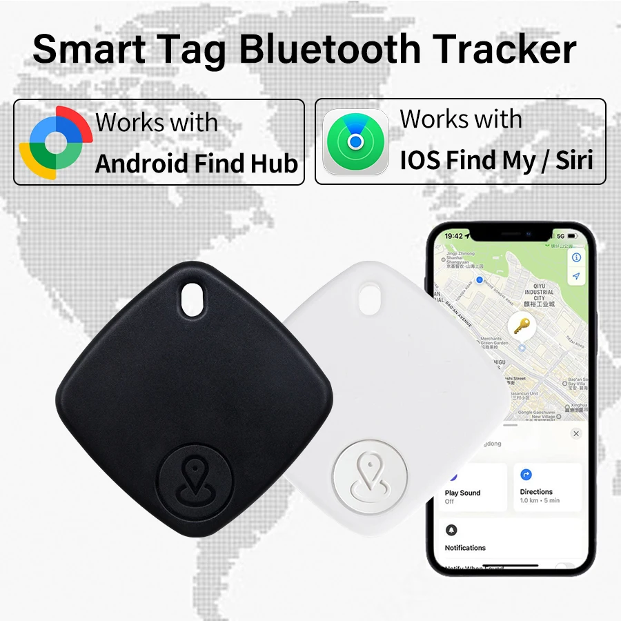 Tracker GPS Smart Tag pour équipement de pêche : localisation bagages, matériel, clés, compatible iPhone Android