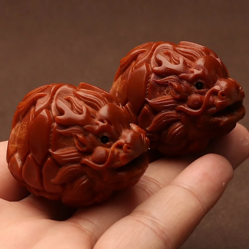 

Indonesia University Olive Nut Carved Dragon Turtle Handball Nuclear Hand Pieces Handheld