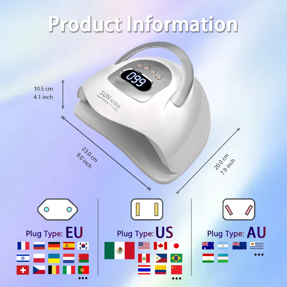 High Power 380W UV Gel LED Dryer Light Nail Lamp for Nails Gel Polish Professional Nail Art Accessories Curing Gel Toe Nails 5