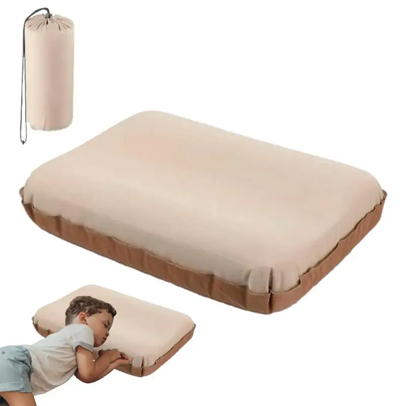 

Inflatable Camping Pillow Inflatable Camp Pillows With Removable Cover Comfortable Sleep Pillow With Carrying Bag Silent For