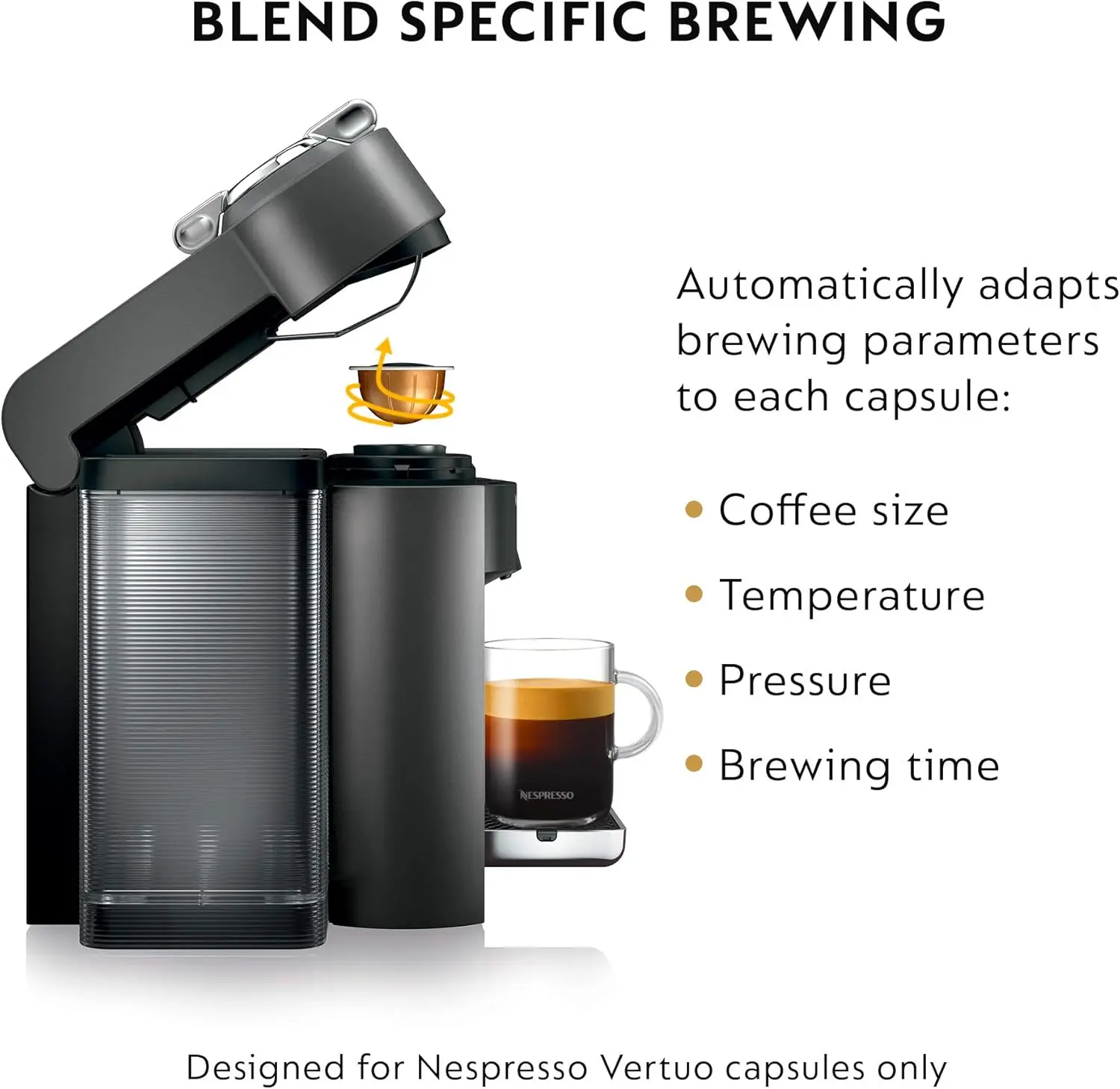 135  Coffee and Espresso Machine by  , Graphite Metal  Coffee, Assortment, 30 Capsules 6