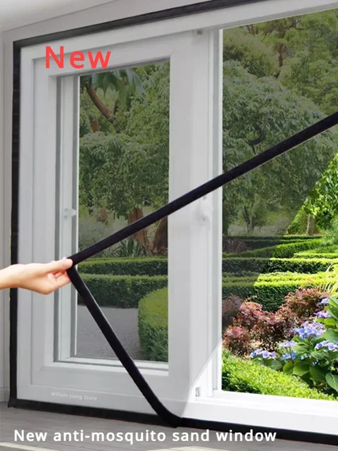 Moustiquaire auto-adhésive anti-insectes pour l'intérieur, rideaux anti-mouches, protection de filet de fenêtre, maille, Textile de maison, lit de jardin, bricolage 2