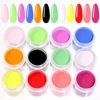 12colors/set Acrylic Powder 3in1Extendion/Dipping/Carving Scultpure Crystal Powder Nail Art Polymer Builder Manicure Dust 5