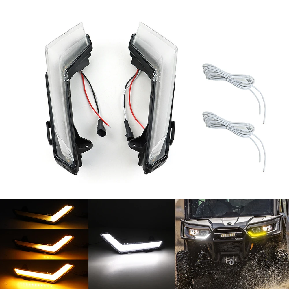 Flowing Water Flicker Turn Signal Lights For Can-Am Defender / Defender Max 2020+ / Commander 2021 Signal Indicators Running Led