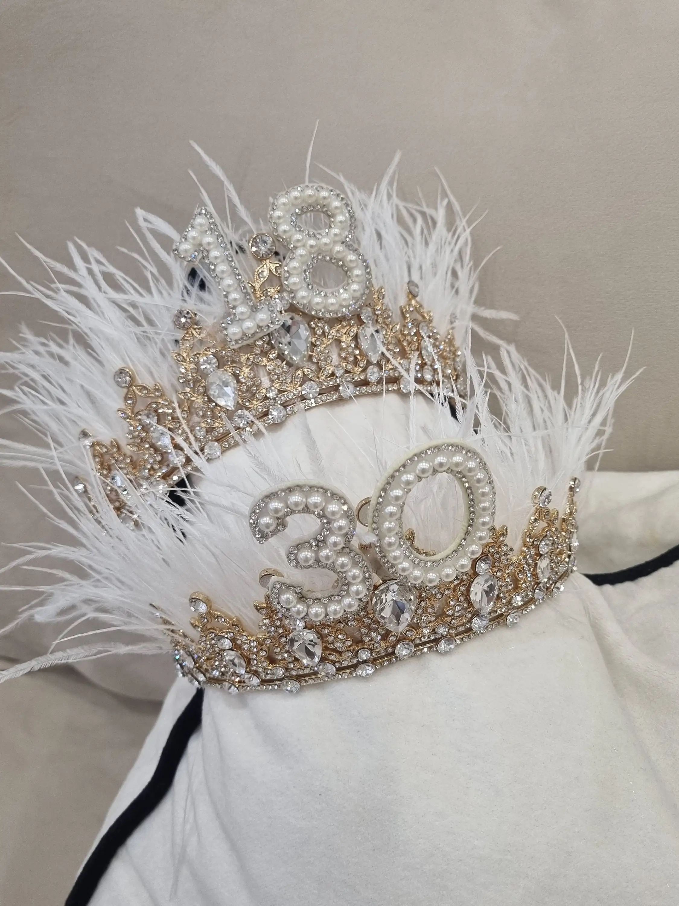 

30th,40th,50th,21st,18th Birthday Crown,30th Headband,Birthday Crown,Birthday Tiara
