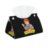 Custom Good Guys Chucky Art Facial Tissue Box Cover Rectangular Child's Play Doll PU Leather Tissue Box Holder for Car Office 1