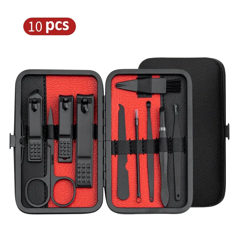 Manicure Set 10/15/25 PCs Full Function Kit Professional Stainless Steel Pedicure Sets Nail Clipper With Portable Case Idea Gift 6