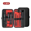 Manicure Set 10/15/25 PCs Full Function Kit Professional Stainless Steel Pedicure Sets Nail Clipper With Portable Case Idea Gift 6