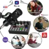 V8S Live Sound Card Podcast Equipment Live Broadcast DJ Device with BM800 Microphone Set For Music/Recording Live Streaming 5