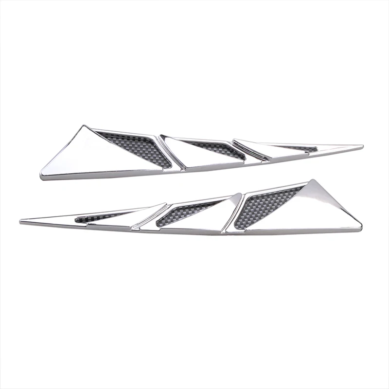 Car Side Wing Cover Bonnet Vent Shark Gill Shape Fender Sticker Car Side Air Outlet Air Intake Spoiler Racing Intake Grille Trim