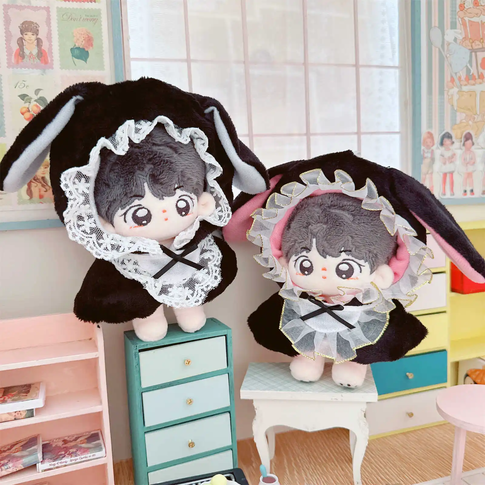 10 cm Kawaii Idol Puppenkleidung für süße Spitze Maid Schal Umhang Plüschpuppe Dress Up Wechselkleidung Spiele Mädchen Geburtstagsgeschenke – Detail 25