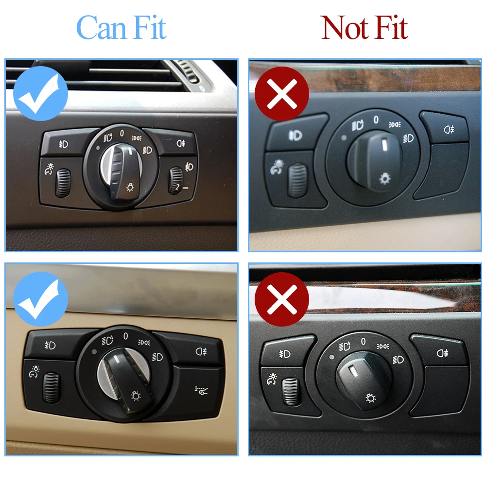 Car Front Headlight Head Lamp Switch Rrotary Knob Button Cap For 